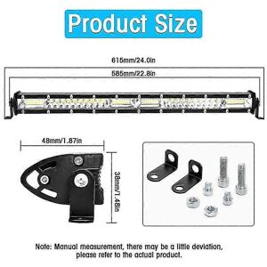 Kikidex (As show, One size) LED Light Bar Spot Flood Combo Beam Slim Single Row LED Driv Kikidex (As show, One size) LED Light Bar Spot Flood Combo Beam Slim Single Row LED Driv