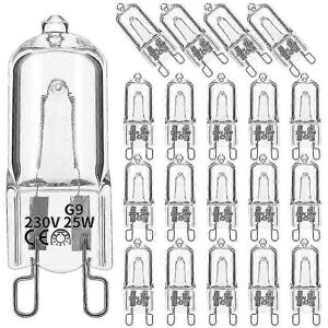 Kikidex (As show, One size) 20Pcs G9 Halogen Light Bulbs,25W Clear Halogen Dimmable,Warm Kikidex (As show, One size) 20Pcs G9 Halogen Light Bulbs,25W Clear Halogen Dimmable,Warm