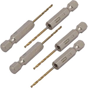 Kikidex (As show, One size) 5pcs HSS Twist Drill Bit Drilling 1.5mm Dia 2 Flutes 1/4" He Kikidex (As show, One size) 5pcs HSS Twist Drill Bit Drilling 1.5mm Dia 2 Flutes 1/4" He