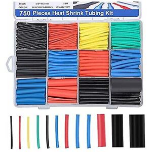Kikidex (As show, One size) 750-Piece Heat Shrink Tubing, Electrically Insulated Heat Sh Kikidex (As show, One size) 750-Piece Heat Shrink Tubing, Electrically Insulated Heat Sh