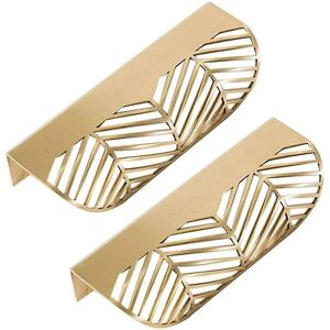 Kikidex (As show, One size) Promotion Leaf Shape Drawer Handle Brass Furniture Door Pull Kikidex (As show, One size) Promotion Leaf Shape Drawer Handle Brass Furniture Door Pull