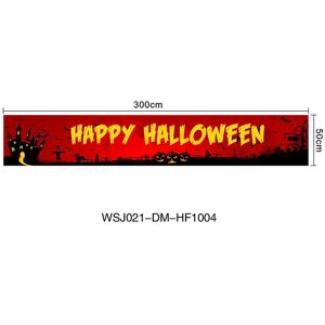 Kikidex (As show, One size) Happy Halloween Decoration Banner Large 300 * 50cm Yard Sign Kikidex (As show, One size) Happy Halloween Decoration Banner Large 300 * 50cm Yard Sign