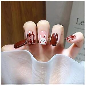 Kikidex (As show, One size) Wedity 24Pcs Christmas Tree Love Short Fake Nails Pearl Flow Kikidex (As show, One size) Wedity 24Pcs Christmas Tree Love Short Fake Nails Pearl Flow