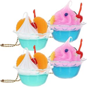 Unbranded Kawaii Ice Cream Pendants Set of 4, Backpack Charms Party Favors Colors 1 Unbranded Kawaii Ice Cream Pendants Set of 4, Backpack Charms Party Favors Colors 1