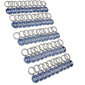 Unbranded Numbered Keychains 1-50, Aluminum Gym Locker Keyring Engraved Tags Unbranded Numbered Keychains 1-50, Aluminum Gym Locker Keyring Engraved Tags