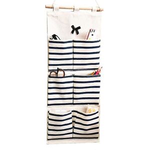 Unbranded Large Capacity Storage Bag Blue 6 Pockets, Washable Hanging Organizer Unbranded Large Capacity Storage Bag Blue 6 Pockets, Washable Hanging Organizer