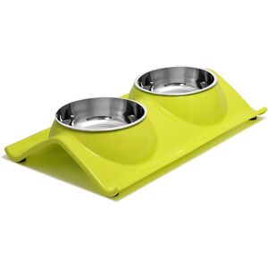Kikidex (As show, One size) Double Dog Cat Bowls Premium Stainless Steel Pet Bowls No-Sp Kikidex (As show, One size) Double Dog Cat Bowls Premium Stainless Steel Pet Bowls No-Sp