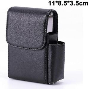 Kikidex (As show, One size) Pu Leather Sliding Cigarette Box Case Stainless Steel Cigare Kikidex (As show, One size) Pu Leather Sliding Cigarette Box Case Stainless Steel Cigare