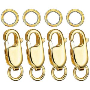 Kikidex (As show, One size) 4pcs Claw Clips 12mm 18k Gold Jump Rings Jewelry Making Clos Kikidex (As show, One size) 4pcs Claw Clips 12mm 18k Gold Jump Rings Jewelry Making Clos