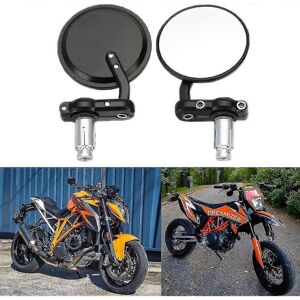 Kikidex (As show, One size) Round Motorcycle Handlebar End Mirrors 7/8" 22mm, Motorbike Kikidex (As show, One size) Round Motorcycle Handlebar End Mirrors 7/8" 22mm, Motorbike
