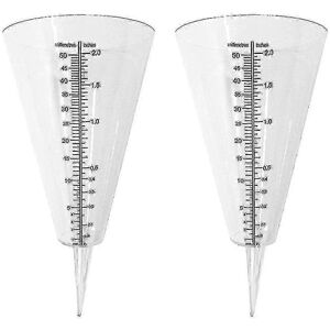 Unbranded Outdoor rain gauge, 2 transparent conical rain gauges with dual scale for rainfa Unbranded Outdoor rain gauge, 2 transparent conical rain gauges with dual scale for rainfa