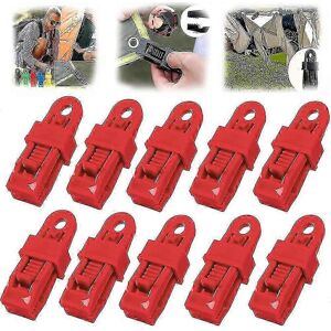 Unbranded (Red) Pack of 10 heavy-duty, adjustable locking handles for tarpaulins and shade Unbranded (Red) Pack of 10 heavy-duty, adjustable locking handles for tarpaulins and shade