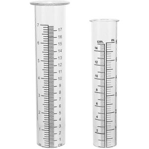 Unbranded Set of 2 transparent rain gauges, portable rainfall measuring tool for garden an Unbranded Set of 2 transparent rain gauges, portable rainfall measuring tool for garden an