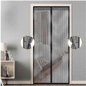 Unbranded Magnetic mosquito net for door (90 x 200 cm, beige stripes), magnetic door curta Unbranded Magnetic mosquito net for door (90 x 200 cm, beige stripes), magnetic door curta