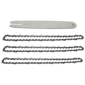 Unbranded 16-inch chainsaw guide bar with 3 chains for models 009, 012, 021, E180, MS180, Unbranded 16-inch chainsaw guide bar with 3 chains for models 009, 012, 021, E180, MS180,