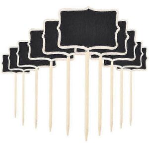 Unbranded Set of 20 wooden plant labels, mini chalkboard plant labels Unbranded Set of 20 wooden plant labels, mini chalkboard plant labels