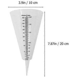 Unbranded Set of 2 plastic rain gauge cones, test tube with external scale Unbranded Set of 2 plastic rain gauge cones, test tube with external scale