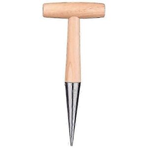 Unbranded Bulb planter with 27cm steel stake, hand planter with solid wood handle, gardeni Unbranded Bulb planter with 27cm steel stake, hand planter with solid wood handle, gardeni