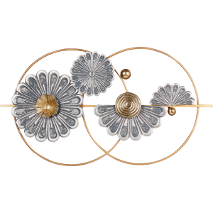 Beliani Wall Decor Flower PROMETHIUM Metal 51 cm Gold Beliani Wall Decor Flower PROMETHIUM Metal 51 cm Gold