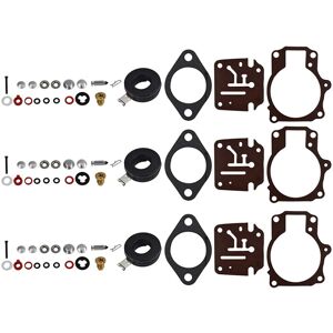 Brecantia 3 x Carburetor Rebuild Repair Kit and Float Fit for Evinrude 396701 65 70 75 Brecantia 3 x Carburetor Rebuild Repair Kit and Float Fit for Evinrude 396701 65 70 75