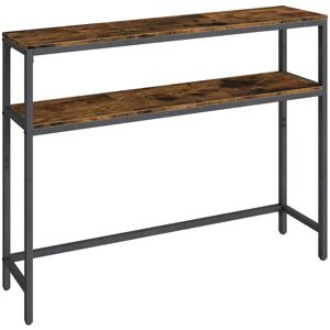 VASAGLE Console Table, 2-Tier Slim Sofa Table, 20 x 100 x 80 cm, Hallway Table with 2 Sh VASAGLE Console Table, 2-Tier Slim Sofa Table, 20 x 100 x 80 cm, Hallway Table with 2 Sh