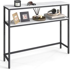 VASAGLE Console Table for Hallway, 2-Tier Slim Sofa Table, Hallway Table with 2 Shelves, VASAGLE Console Table for Hallway, 2-Tier Slim Sofa Table, Hallway Table with 2 Shelves,