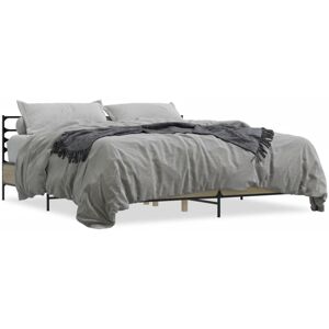 (sonoma oak, 180 x 200 cm) vidaXL Bed Frame Bed Base Grey Sonoma 120x200 cm Engi (sonoma oak, 180 x 200 cm) vidaXL Bed Frame Bed Base Grey Sonoma 120x200 cm Engi