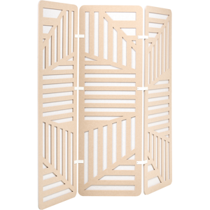 Beliani 3 Panel Room Divider FUTURA Beige 180 cm 180 cm Beliani 3 Panel Room Divider FUTURA Beige 180 cm 180 cm