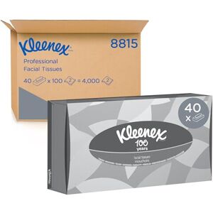 Kleenex Facial Tissues 8815-2 Ply Boxed White Tissues - 40 Flat Tissue Boxes x 1 Kleenex Facial Tissues 8815-2 Ply Boxed White Tissues - 40 Flat Tissue Boxes x 1