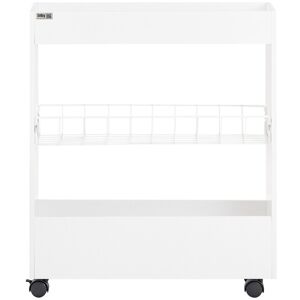 SoBuy White Bathroom Toilet Paper Holder Shelf on Wheels SoBuy White Bathroom Toilet Paper Holder Shelf on Wheels