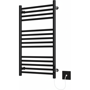 Manissa (400mm) Belfast Black Dry Electric Stainless Steel Towel Rails - 720mm High Manissa (400mm) Belfast Black Dry Electric Stainless Steel Towel Rails - 720mm High