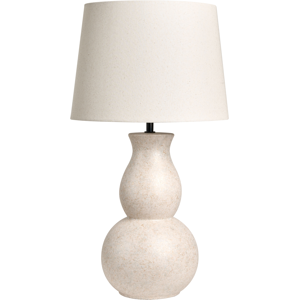 Beliani Table Lamp CHARGES Ceramic Light Beige Beliani Table Lamp CHARGES Ceramic Light Beige