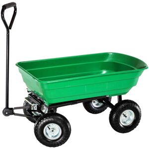 Oypla Heavy Duty Green Garden Cart with Tipping Barrow Trolley Oypla Heavy Duty Green Garden Cart with Tipping Barrow Trolley