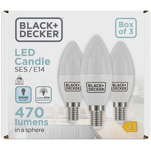 Black & Decker Candle 4.2W 470lm E14 (SES) 6500K Daylight 3pk Black & Decker Candle 4.2W 470lm E14 (SES) 6500K Daylight 3pk