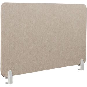 Beliani Desk Screen 120 x 50 cm Beige SPLIT Beliani Desk Screen 120 x 50 cm Beige SPLIT