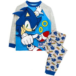 (7-8 Years) Sonic The Hedgehog Pyjamas For Boys Kids Character Costume Blue & (7-8 Years) Sonic The Hedgehog Pyjamas For Boys Kids Character Costume Blue &