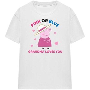 (M, White) Peppa Pig Unisex Adult Pink Or Blue Grandma Pig Loves You T-Shirt (M, White) Peppa Pig Unisex Adult Pink Or Blue Grandma Pig Loves You T-Shirt