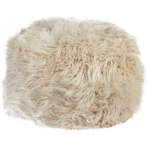 Beliani Pouffe TUKKI Faux Fur Light Beige Beliani Pouffe TUKKI Faux Fur Light Beige