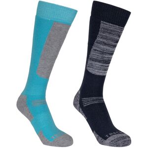 (12-3, Navy/Cyber Blue) Trespass Unisex Kids Winter Sports Socks Convex (12-3, Navy/Cyber Blue) Trespass Unisex Kids Winter Sports Socks Convex