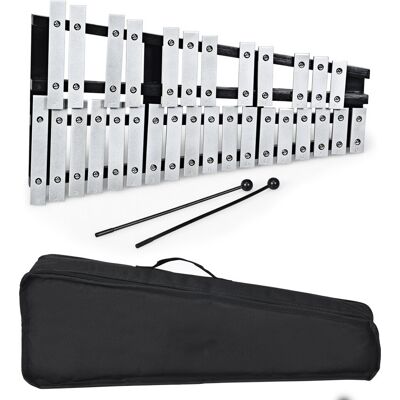 Gymax 30 Note Glockenspiel Xylophone Foldable Percussion Instrument Gymax 30 Note Glockenspiel Xylophone Foldable Percussion Instrument