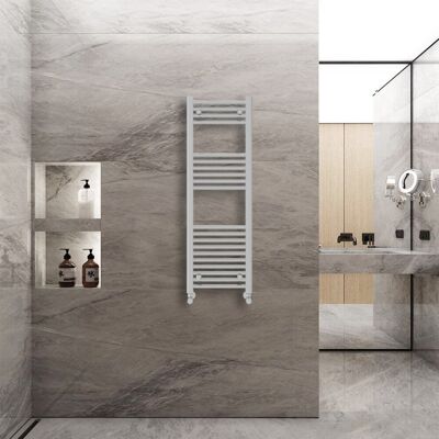 Warmehaus - Straight Heated Towel Rail - 1200x400mm - Chrome - Towel Rail Warmehaus - Straight Heated Towel Rail - 1200x400mm - Chrome - Towel Rail