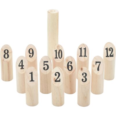 vidaXL Number Kubb Game Set - 13 Piece with Carrying Bag vidaXL Number Kubb Game Set - 13 Piece with Carrying Bag