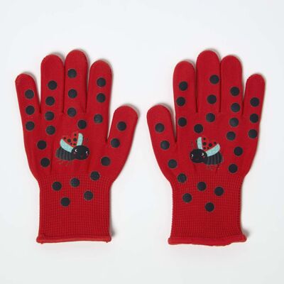 Homescapes Children's Gardening Gloves with Red Ladybird Design Homescapes Children's Gardening Gloves with Red Ladybird Design