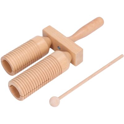 Unbranded Percussion Wooden Guiro with Threaded Double Cylinder for Kids Over 1 Year Unbranded Percussion Wooden Guiro with Threaded Double Cylinder for Kids Over 1 Year