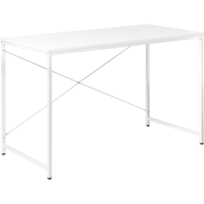 Beliani Home Office Desk ANDASTE White 120 cm 60 cm Beliani Home Office Desk ANDASTE White 120 cm 60 cm