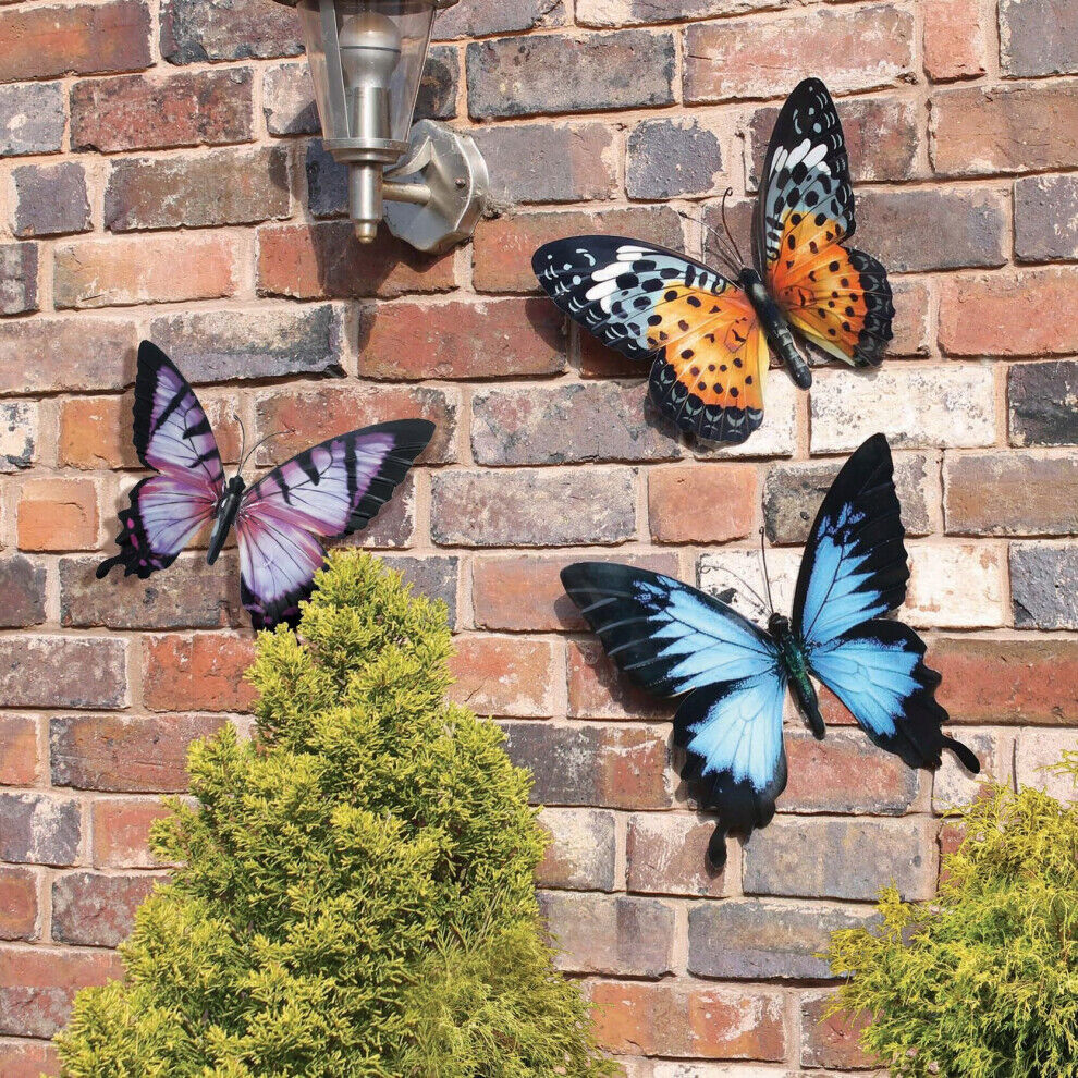 Gardening Naturally Metal Butterflies Wall Decoration 3 colours