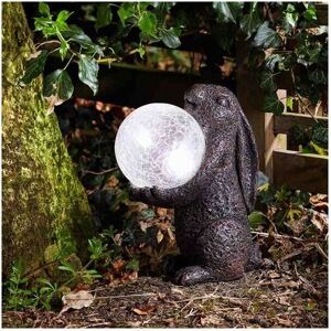 Smart Solar Solar Garden Magic Hare / Rabbit holding Colour Changing LED Ball Light Smart Solar Solar Garden Magic Hare / Rabbit holding Colour Changing LED Ball Light