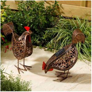 Smart Garden Metal Solar Hens - 2 Designs - Solar Lantern Smart Garden Metal Solar Hens - 2 Designs - Solar Lantern