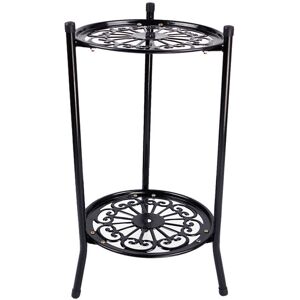 Unbranded (Black) 2 Holder Metal Plant Stand Flower Display Unbranded (Black) 2 Holder Metal Plant Stand Flower Display