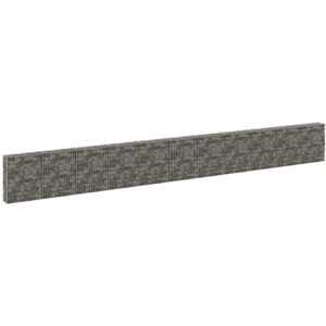 vidaXL Gabion Wall with Covers Galvanised Steel 900 cm Stone Barrier Outdoor vidaXL Gabion Wall with Covers Galvanised Steel 900 cm Stone Barrier Outdoor